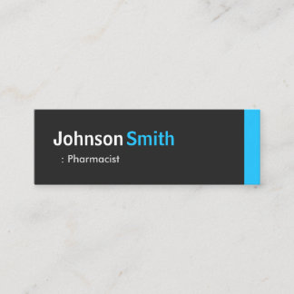 Cartão De Visita Mini Farmacêutico - Aqua Blue Mini