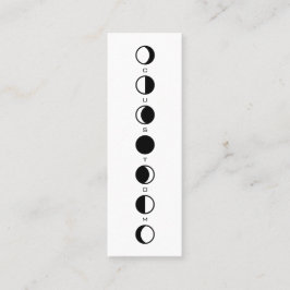 Cartão De Visita Mini Fase Vertical da Lua Moderna Legal MOONPHRASE