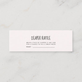 Cartão De Visita Mini Fava de fralda de elefante rosa-branca