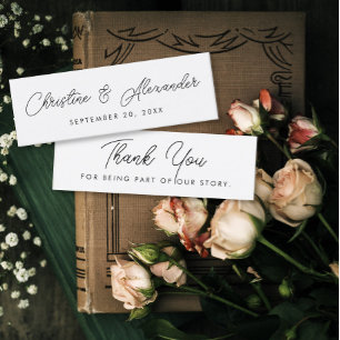 Cartão De Visita Mini favorito de casamento favorito simples elegante mo