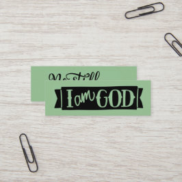 Cartão De Visita Mini Fique quieto e conheça a placa de chamada de mini 