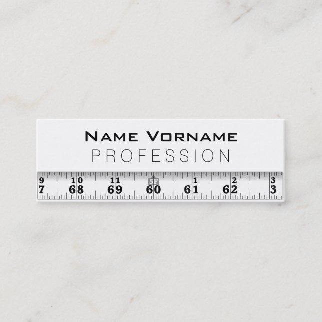 Cartão De Visita Mini Fita métrica (Frente)