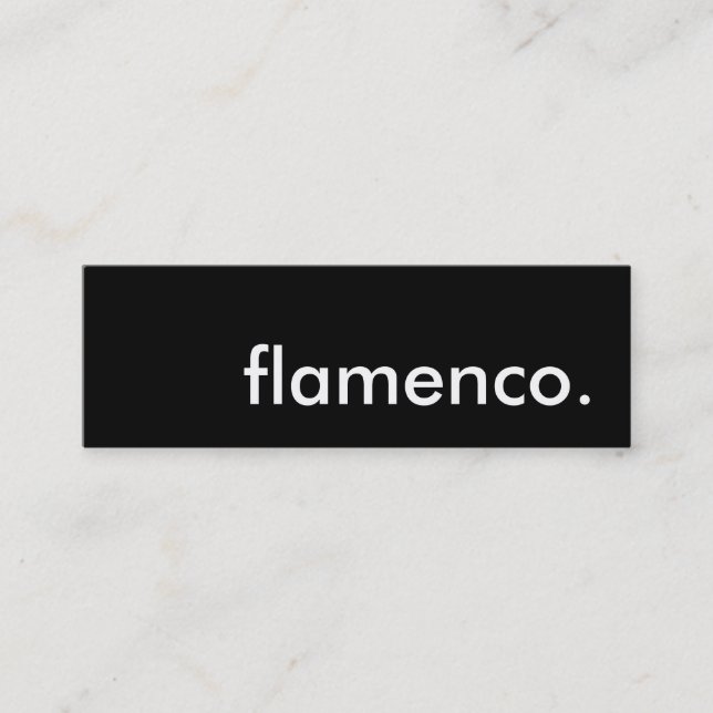Cartão De Visita Mini flamenco. (Frente)