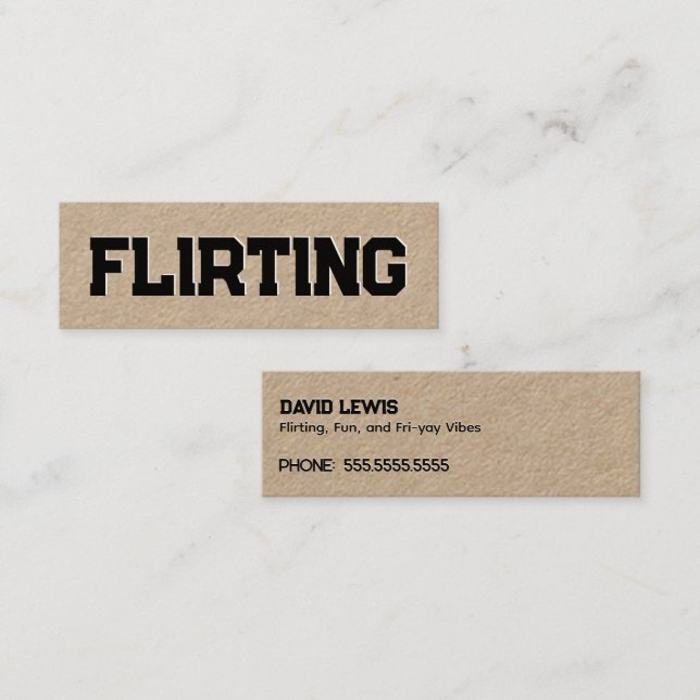 Cartão De Visita Mini Flirting Simples (Frente/Verso)