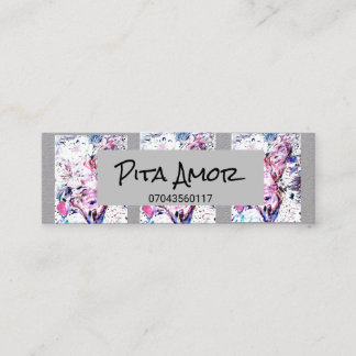 Cartão De Visita Mini Floral