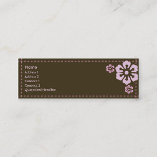 Cartão De Visita Mini Floral - magro