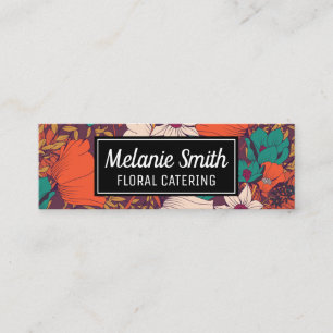 Cartão De Visita Mini Flores Desenhadas À Mão