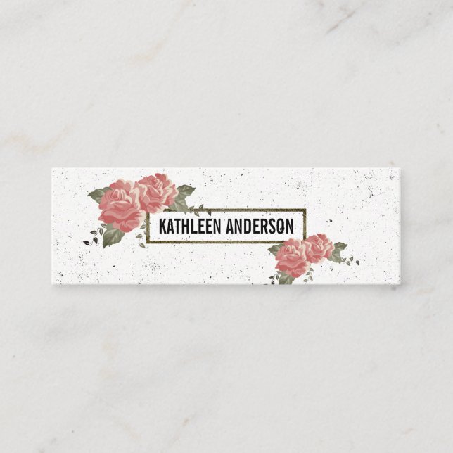 Cartão De Visita Mini Flores Elegantes / Espetadas (Frente)