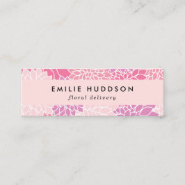 Cartão De Visita Mini Flores Rosa Dahlia, Florificação, Compro Flor