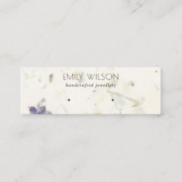 Cartão De Visita Mini Folha de papel de mão flexível púrpura