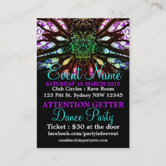 Cartão De Visita Mini Folhetos do evento do Rainbow Spirit Party