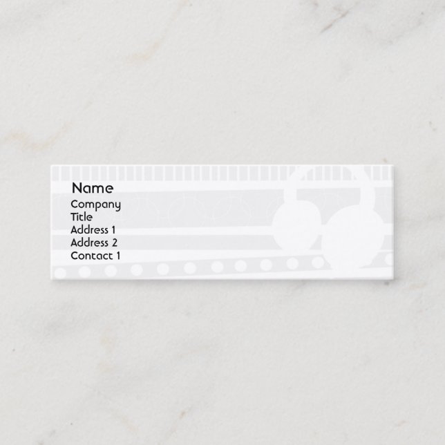 Cartão De Visita Mini Fones de ouvido - magros (Frente)