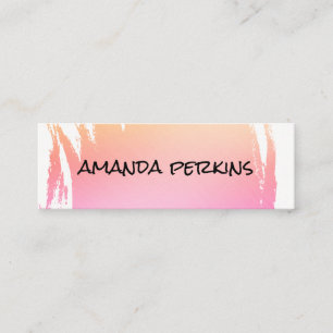 Cartão De Visita Mini Fonte Moderna com Monograma com Cor Bruta