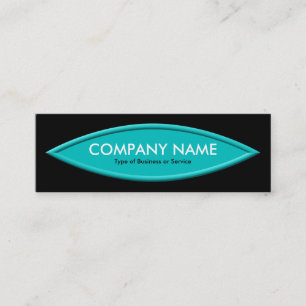 Cartão De Visita Mini Forma de Barco II - Turquesa a Preto