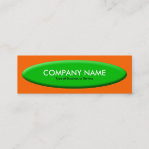 Cartão De Visita Mini Forma de Barco III - Verde em Laranja