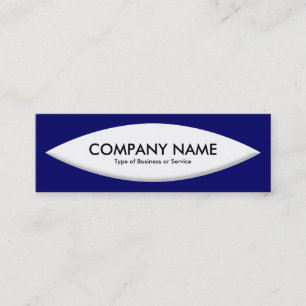 Cartão De Visita Mini Forma do barco - Branco no Marinho profundo