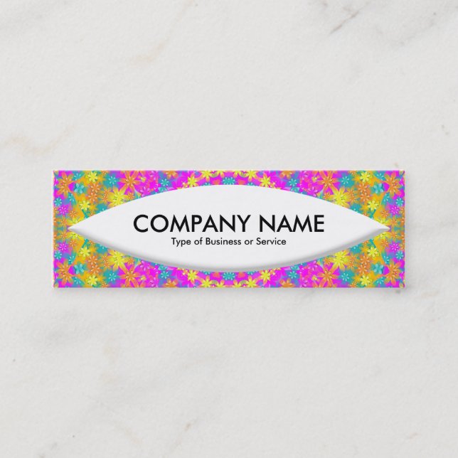 Cartão De Visita Mini Forma do Barco - Caleidoscópio 03 (Frente)