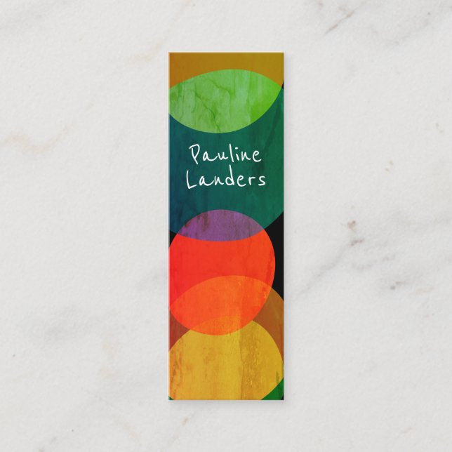 Cartão De Visita Mini Formas Circulares Expressivas (Frente)