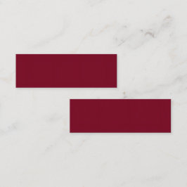 Cartão De Visita Mini Formato de placa do Maroon Mini 3,0"x1.0" queimado