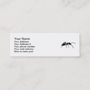 Cartão De Visita Mini Formiga preta