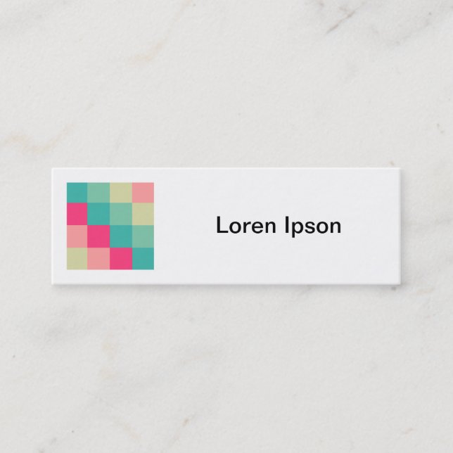 Cartão De Visita Mini Foto ao quadrado - Padrões de cor 013 (Frente)