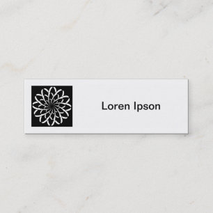 Cartão De Visita Mini Foto Quadrada - Flor Geométrico 02