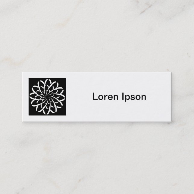 Cartão De Visita Mini Foto Quadrada - Flor Geométrico 02 (Frente)