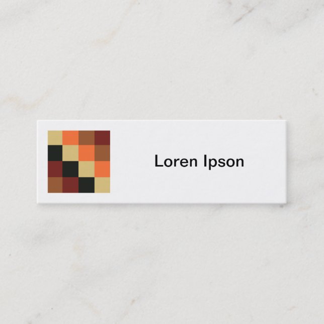 Cartão De Visita Mini Foto Quadrada - Quadrados de Cor 04 (Frente)