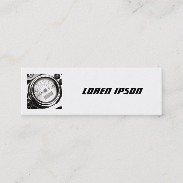 Cartão De Visita Mini Foto quadrada - velocímetro da motocicleta (Frente)