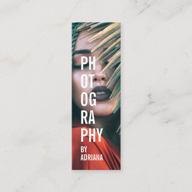 Cartão De Visita Mini Fotografia moderna e tradicional fotógrafo de chic (Frente)