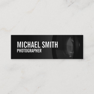 Cartão De Visita Mini Fotografia profissional em preto e branco