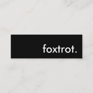 Cartão De Visita Mini foxtrot.