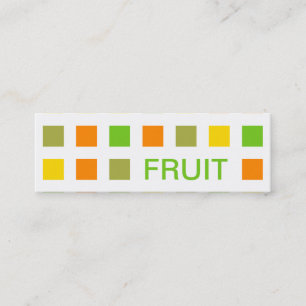 Cartão De Visita Mini FRUTA (quadrados-modelo)