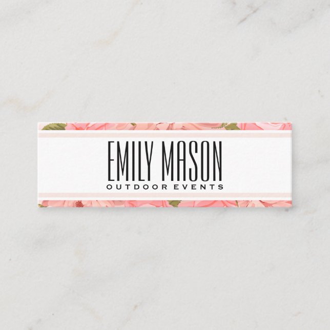 Cartão De Visita Mini Fundo da Flor (Frente)