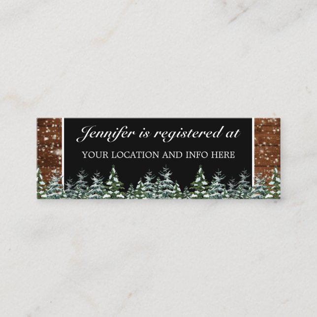 Cartão De Visita Mini Gabinete do Registro de Chás de panela da Floresta (Frente)