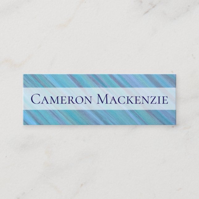 Cartão De Visita Mini Gabinete Turquoise | Calma de Teto Azul Legal Brus (Frente)