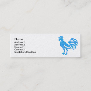 Cartão De Visita Mini Galo Azul