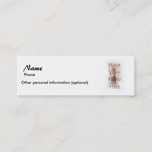 Cartão De Visita Mini Gancho acima - a passagem do número de telefone