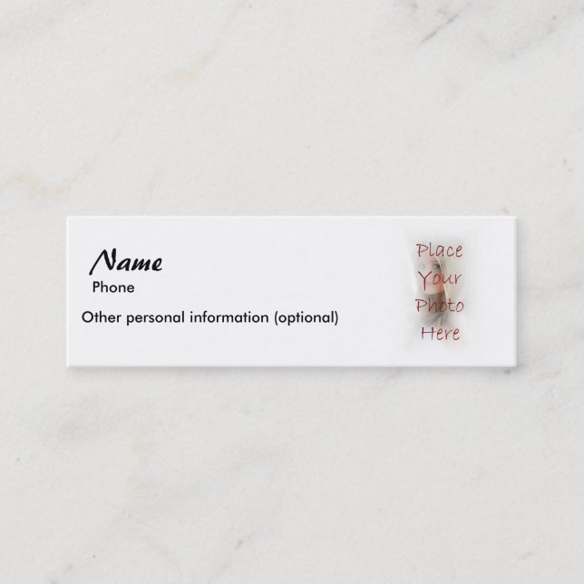 Cartão De Visita Mini Gancho acima - a passagem do número de telefone (Frente)