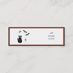 Cartão De Visita Mini Gangue de Animais do Esqueleto das Halloween