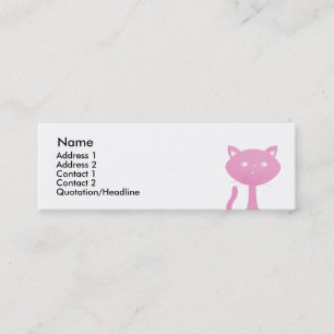 Cartão De Visita Mini Gatinhos arco-íris