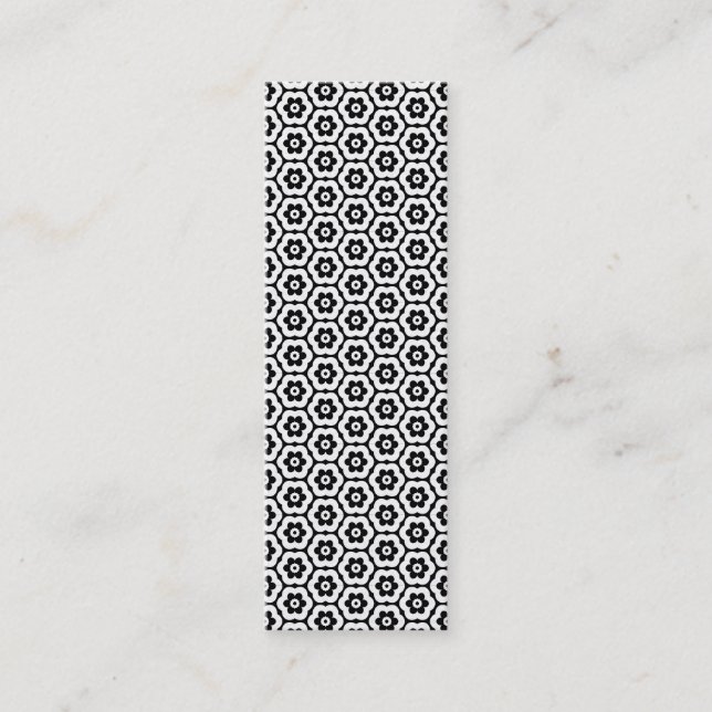 Cartão De Visita Mini Geométrico 280514 (03) - Branco sobre Preto (Doura (Frente)