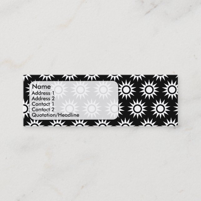 Cartão De Visita Mini girassol (Frente)