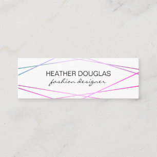 Cartão De Visita Mini Glamor Geométrico Lux