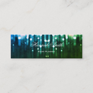 Cartão De Visita Mini Glitter de luxo elegante profissional