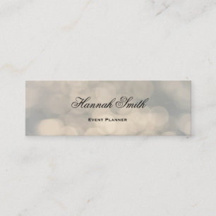 Cartão De Visita Mini Glitter de luxo elegante profissional