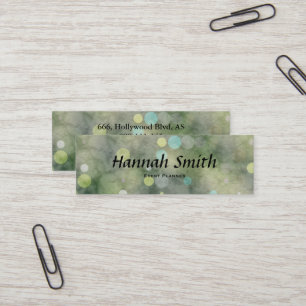 Cartão De Visita Mini Glitter de luxo elegante profissional