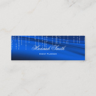 Cartão De Visita Mini Glitter de luxo moderno e elegante profissional