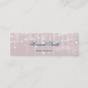 Cartão De Visita Mini Glitter profissional elegante de luxo moderno