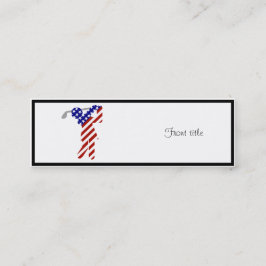 Cartão De Visita Mini GOLFE DE MULHERES Patriótica DOS EUA